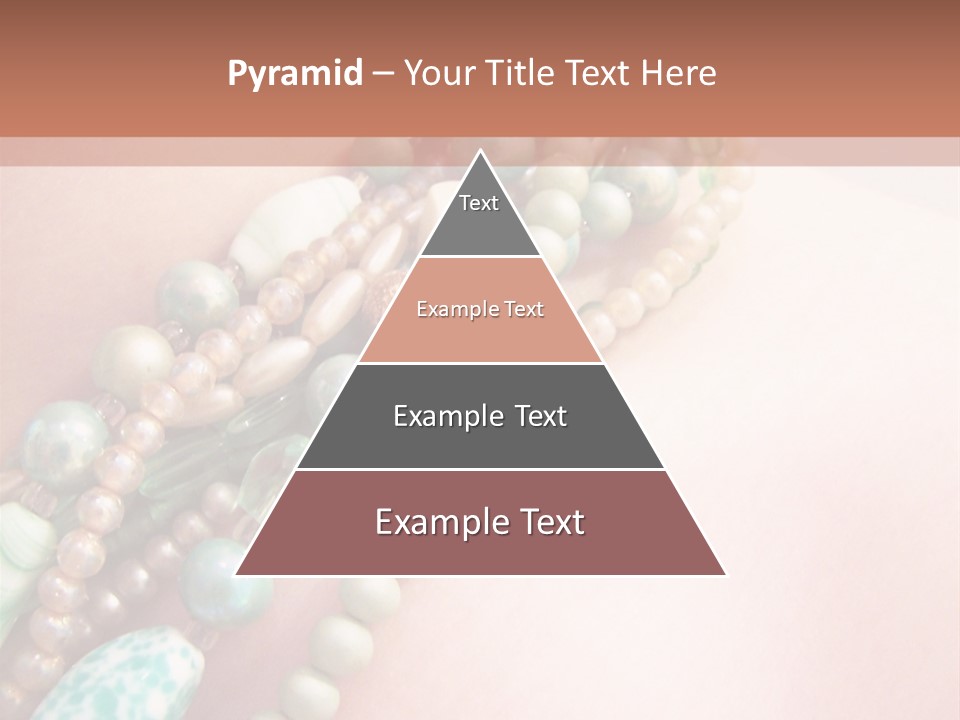 A Woman Wearing A Green And White Beaded Necklace PowerPoint Template