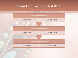 A Woman Wearing A Green And White Beaded Necklace PowerPoint Template