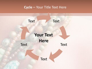 A Woman Wearing A Green And White Beaded Necklace PowerPoint Template
