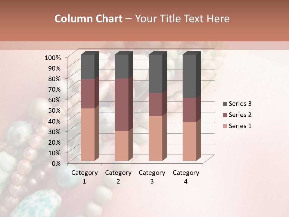 A Woman Wearing A Green And White Beaded Necklace PowerPoint Template