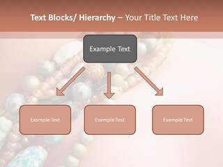 A Woman Wearing A Green And White Beaded Necklace PowerPoint Template