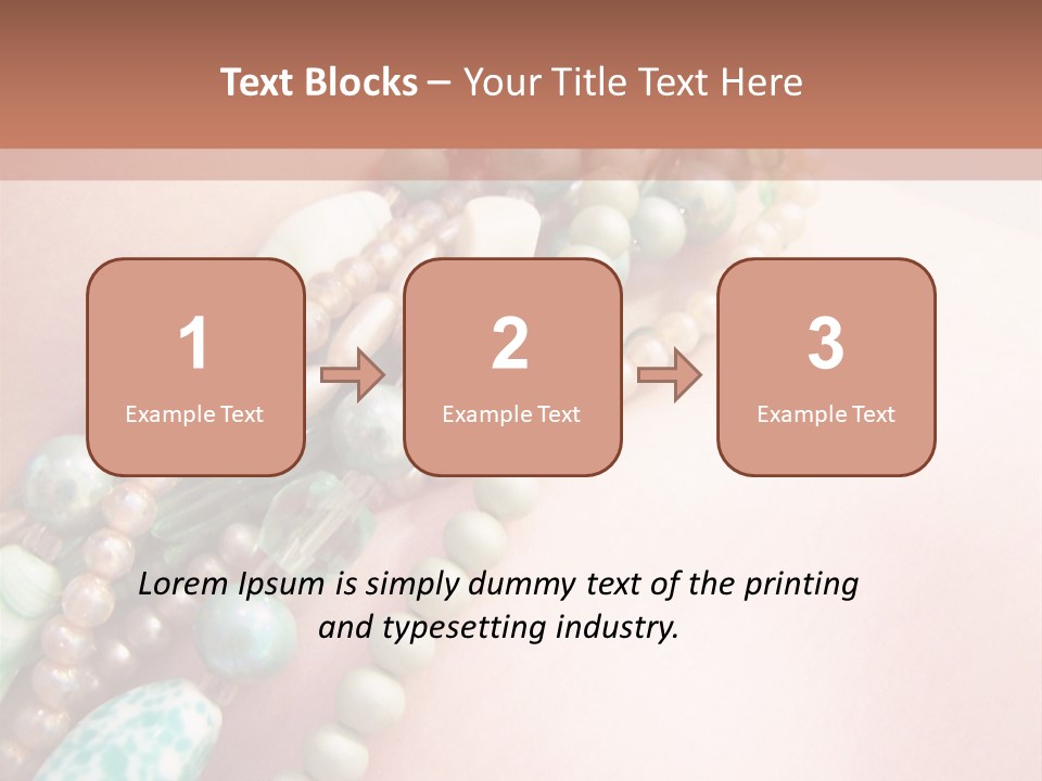 A Woman Wearing A Green And White Beaded Necklace PowerPoint Template