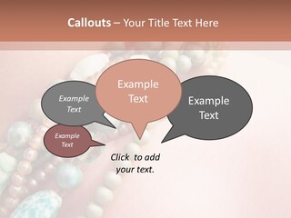 A Woman Wearing A Green And White Beaded Necklace PowerPoint Template