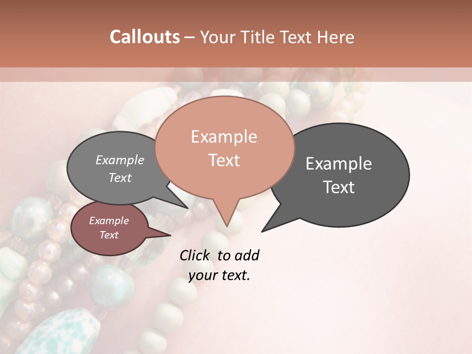 A Woman Wearing A Green And White Beaded Necklace PowerPoint Template