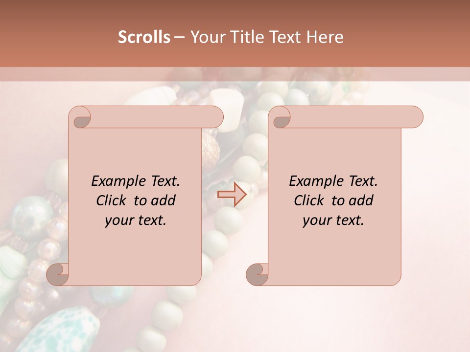A Woman Wearing A Green And White Beaded Necklace PowerPoint Template