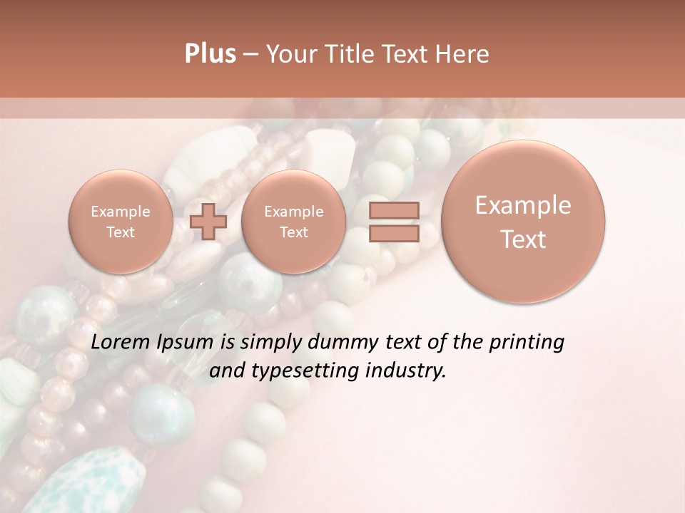 A Woman Wearing A Green And White Beaded Necklace PowerPoint Template