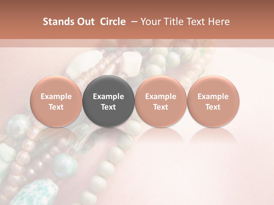 A Woman Wearing A Green And White Beaded Necklace PowerPoint Template