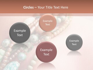 A Woman Wearing A Green And White Beaded Necklace PowerPoint Template