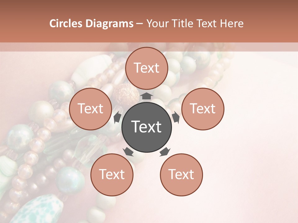 A Woman Wearing A Green And White Beaded Necklace PowerPoint Template