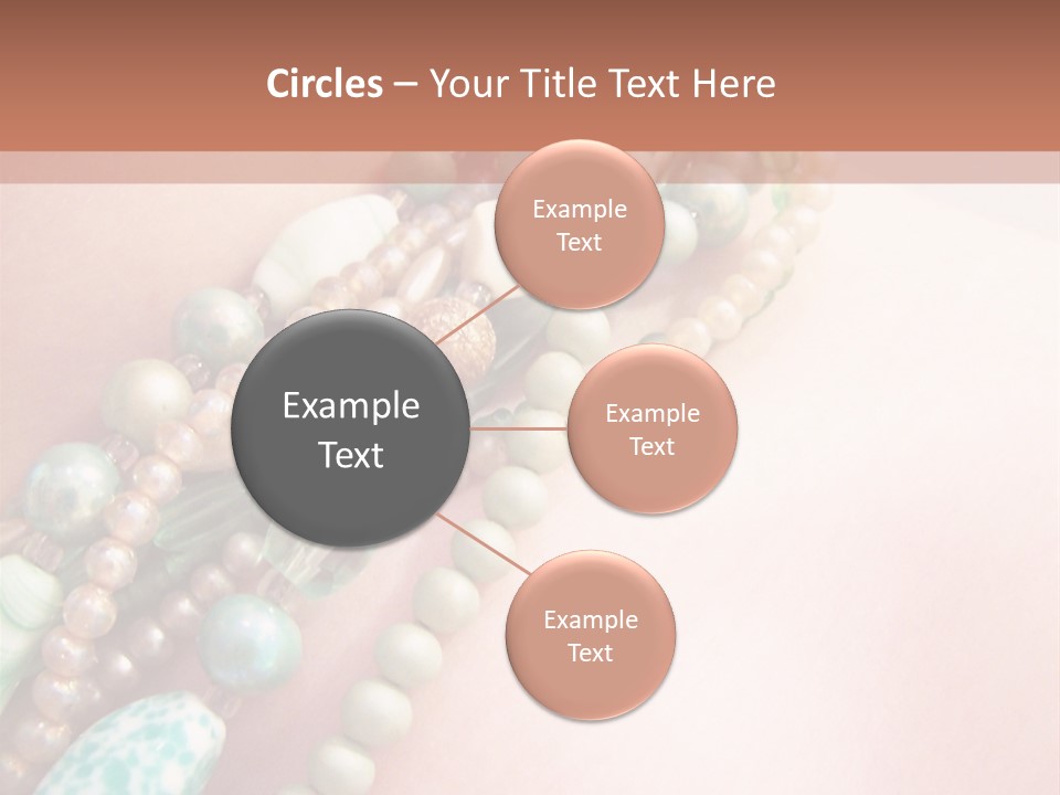 A Woman Wearing A Green And White Beaded Necklace PowerPoint Template