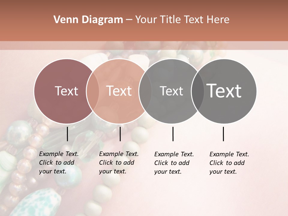 A Woman Wearing A Green And White Beaded Necklace PowerPoint Template