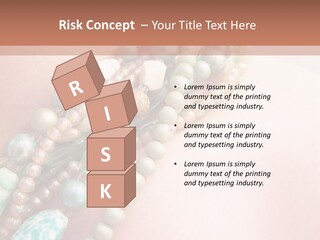 A Woman Wearing A Green And White Beaded Necklace PowerPoint Template