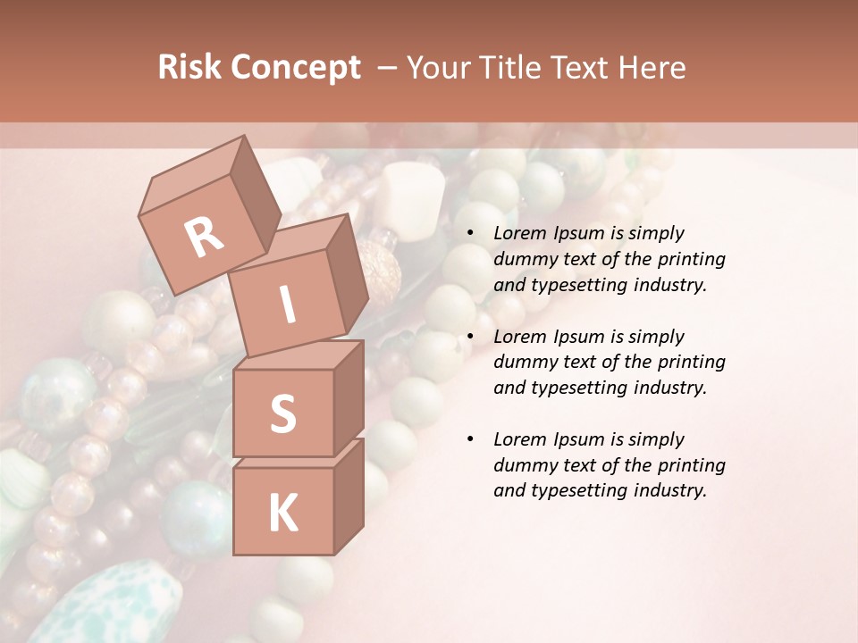 A Woman Wearing A Green And White Beaded Necklace PowerPoint Template