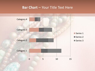 A Woman Wearing A Green And White Beaded Necklace PowerPoint Template