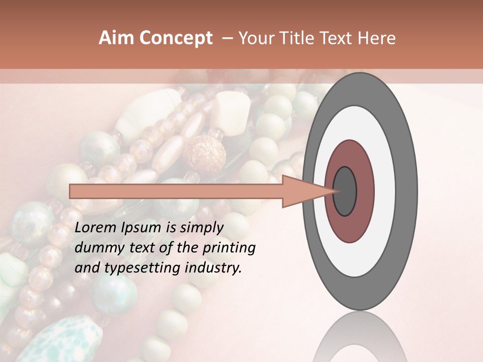 A Woman Wearing A Green And White Beaded Necklace PowerPoint Template