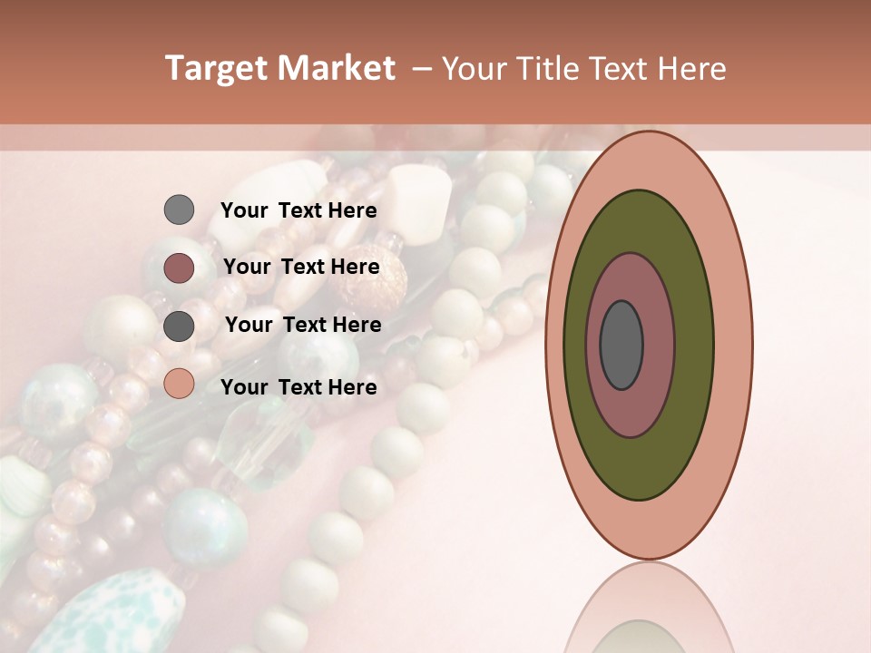 A Woman Wearing A Green And White Beaded Necklace PowerPoint Template