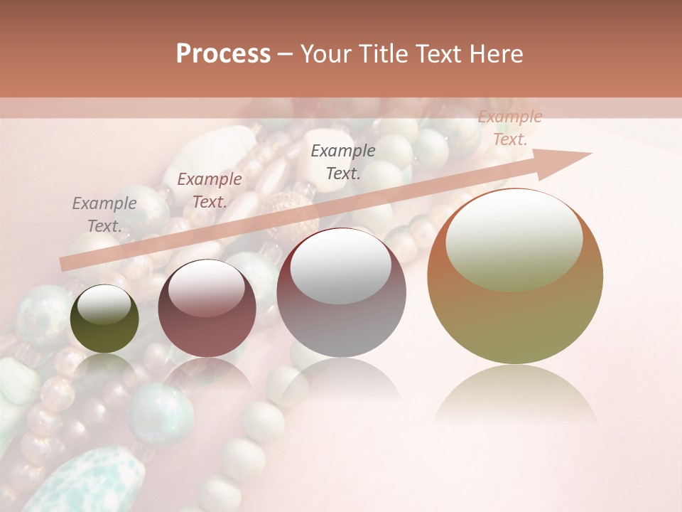 A Woman Wearing A Green And White Beaded Necklace PowerPoint Template