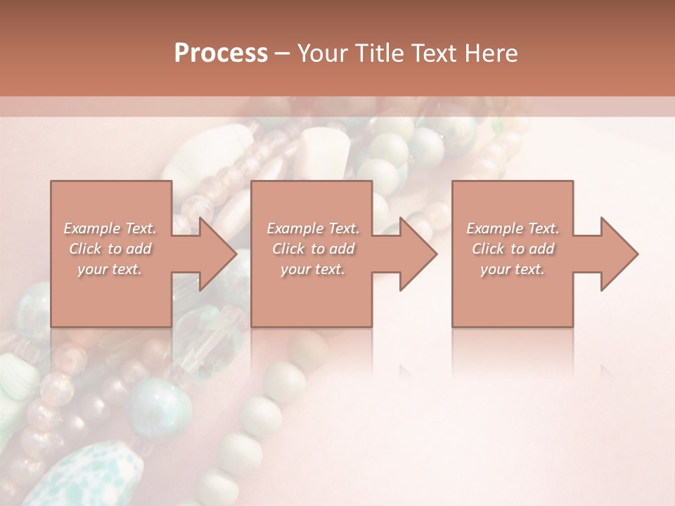 A Woman Wearing A Green And White Beaded Necklace PowerPoint Template
