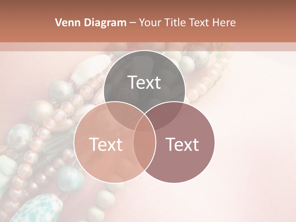A Woman Wearing A Green And White Beaded Necklace PowerPoint Template