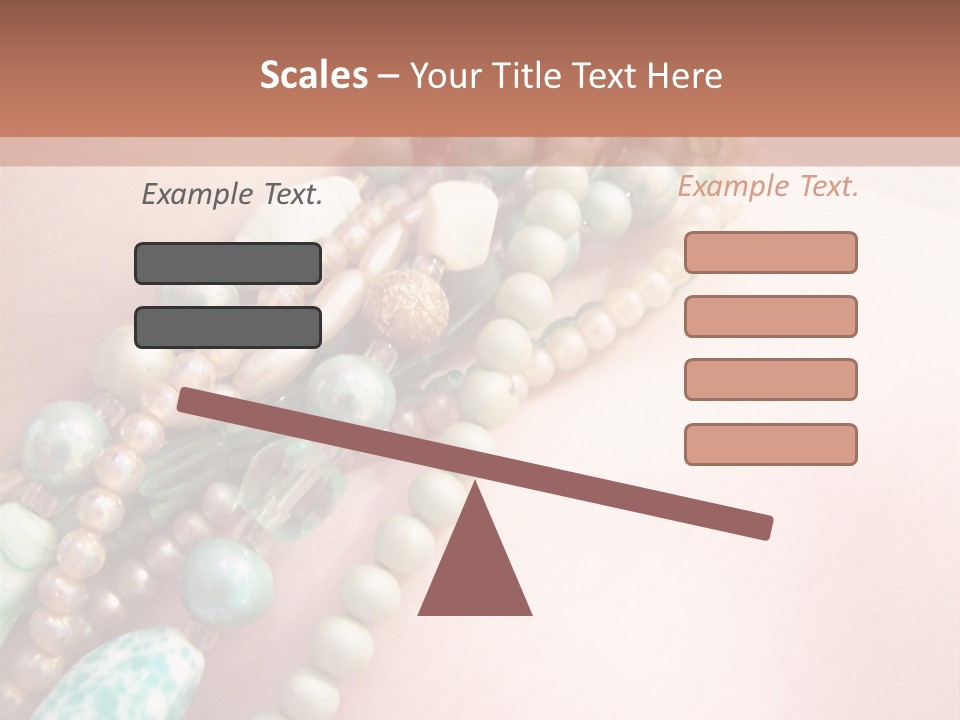 A Woman Wearing A Green And White Beaded Necklace PowerPoint Template