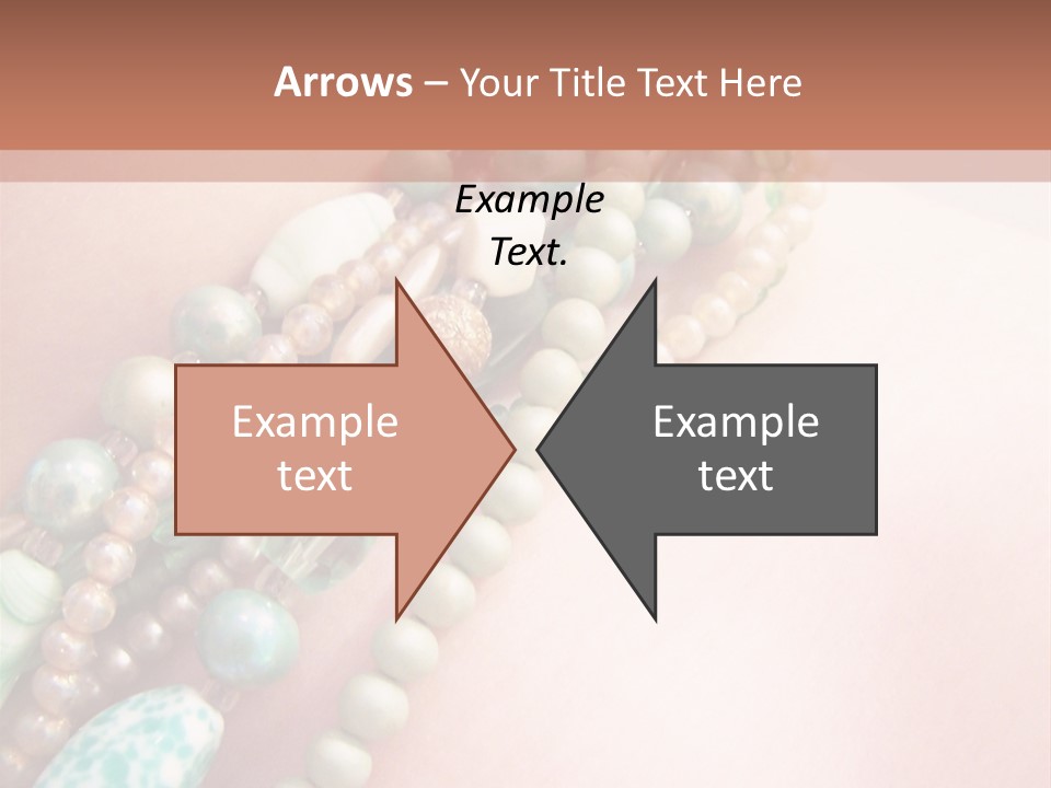 A Woman Wearing A Green And White Beaded Necklace PowerPoint Template