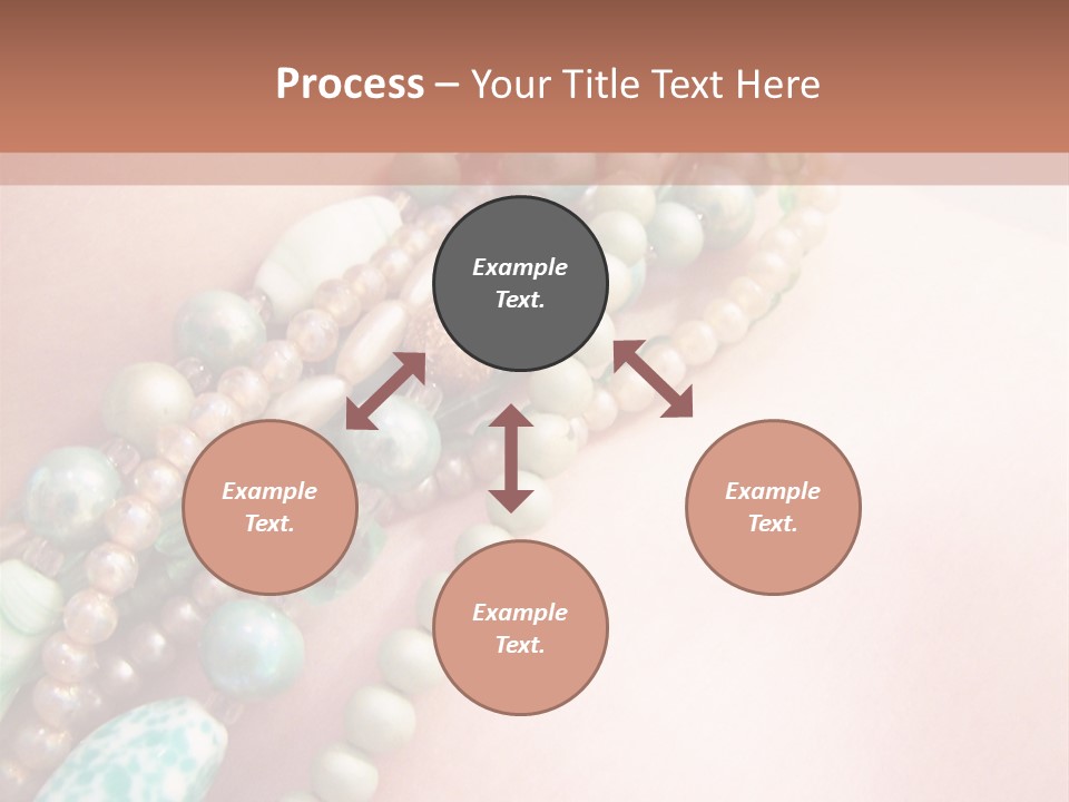 A Woman Wearing A Green And White Beaded Necklace PowerPoint Template