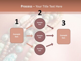 A Woman Wearing A Green And White Beaded Necklace PowerPoint Template