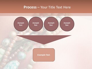 A Woman Wearing A Green And White Beaded Necklace PowerPoint Template