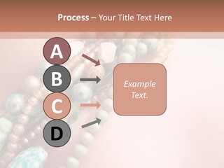 A Woman Wearing A Green And White Beaded Necklace PowerPoint Template
