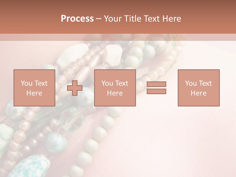 A Woman Wearing A Green And White Beaded Necklace PowerPoint Template