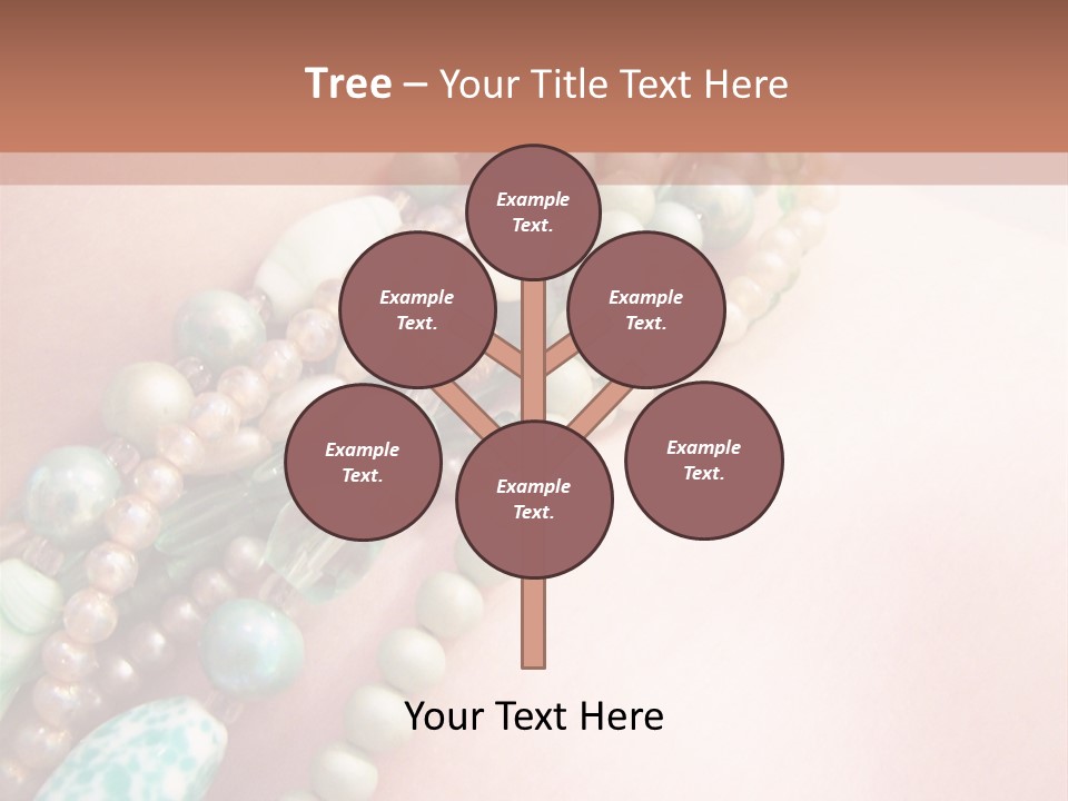 A Woman Wearing A Green And White Beaded Necklace PowerPoint Template