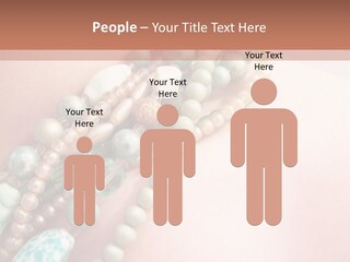 A Woman Wearing A Green And White Beaded Necklace PowerPoint Template