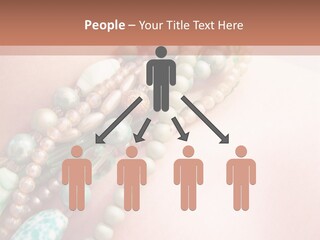 A Woman Wearing A Green And White Beaded Necklace PowerPoint Template
