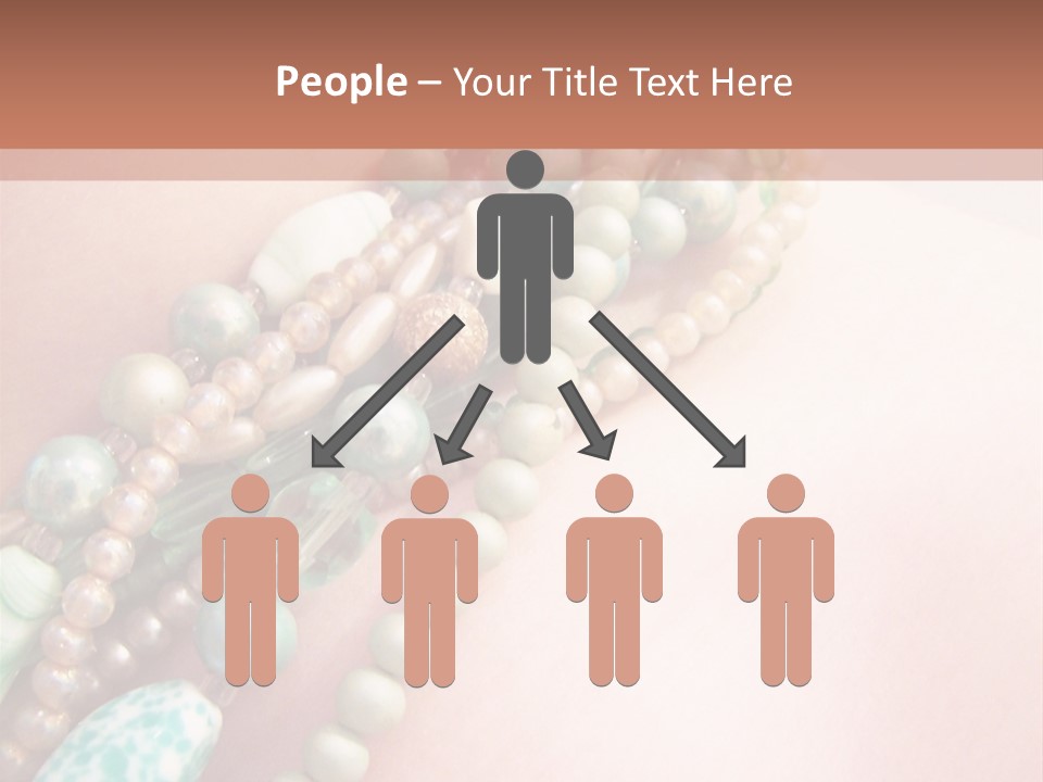 A Woman Wearing A Green And White Beaded Necklace PowerPoint Template