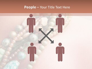 A Woman Wearing A Green And White Beaded Necklace PowerPoint Template