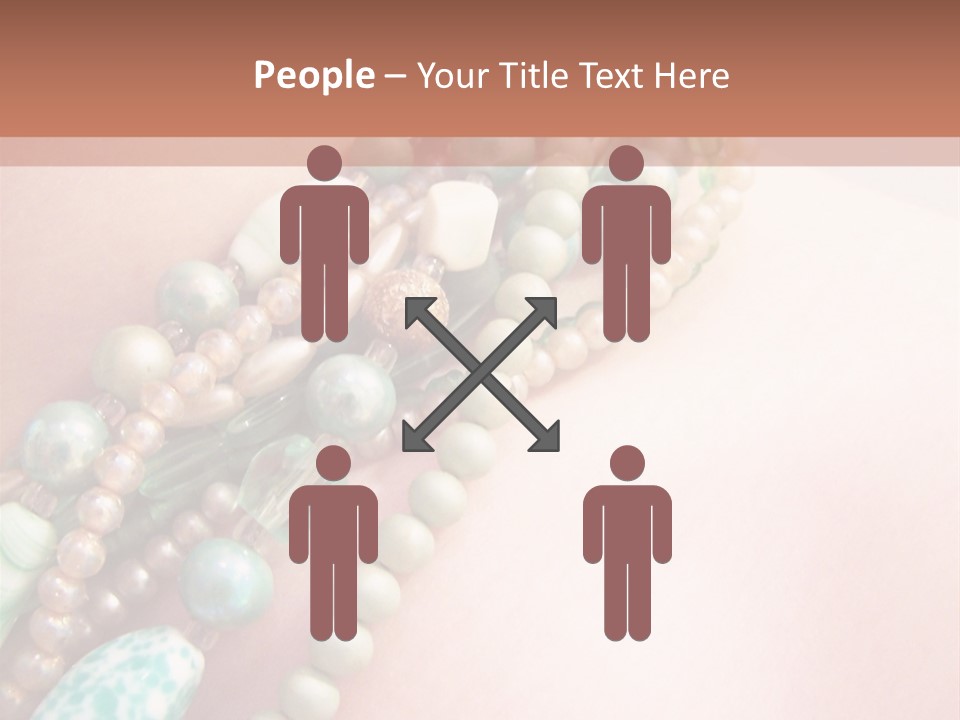 A Woman Wearing A Green And White Beaded Necklace PowerPoint Template