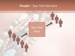 A Woman Wearing A Green And White Beaded Necklace PowerPoint Template