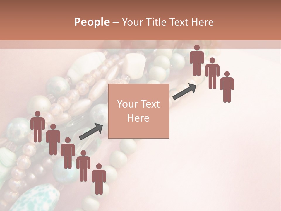 A Woman Wearing A Green And White Beaded Necklace PowerPoint Template