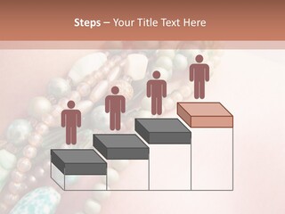 A Woman Wearing A Green And White Beaded Necklace PowerPoint Template