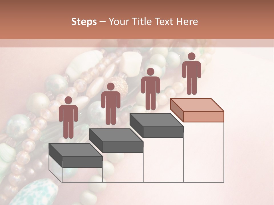 A Woman Wearing A Green And White Beaded Necklace PowerPoint Template