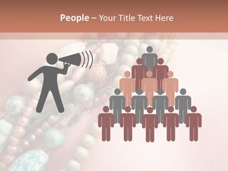 A Woman Wearing A Green And White Beaded Necklace PowerPoint Template