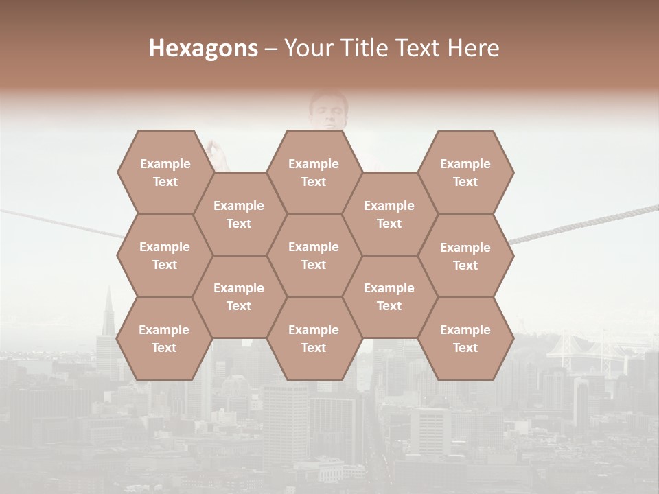 A Man Sitting On A Rope With A Laptop In His Hands PowerPoint Template