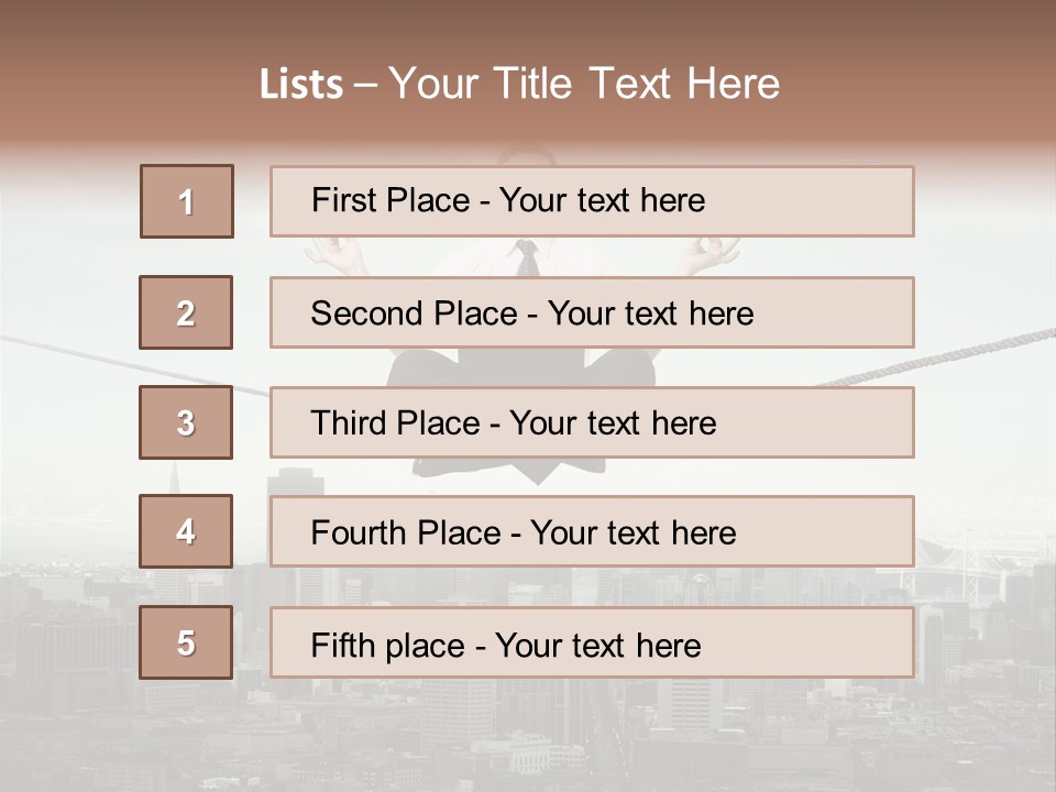 A Man Sitting On A Rope With A Laptop In His Hands PowerPoint Template