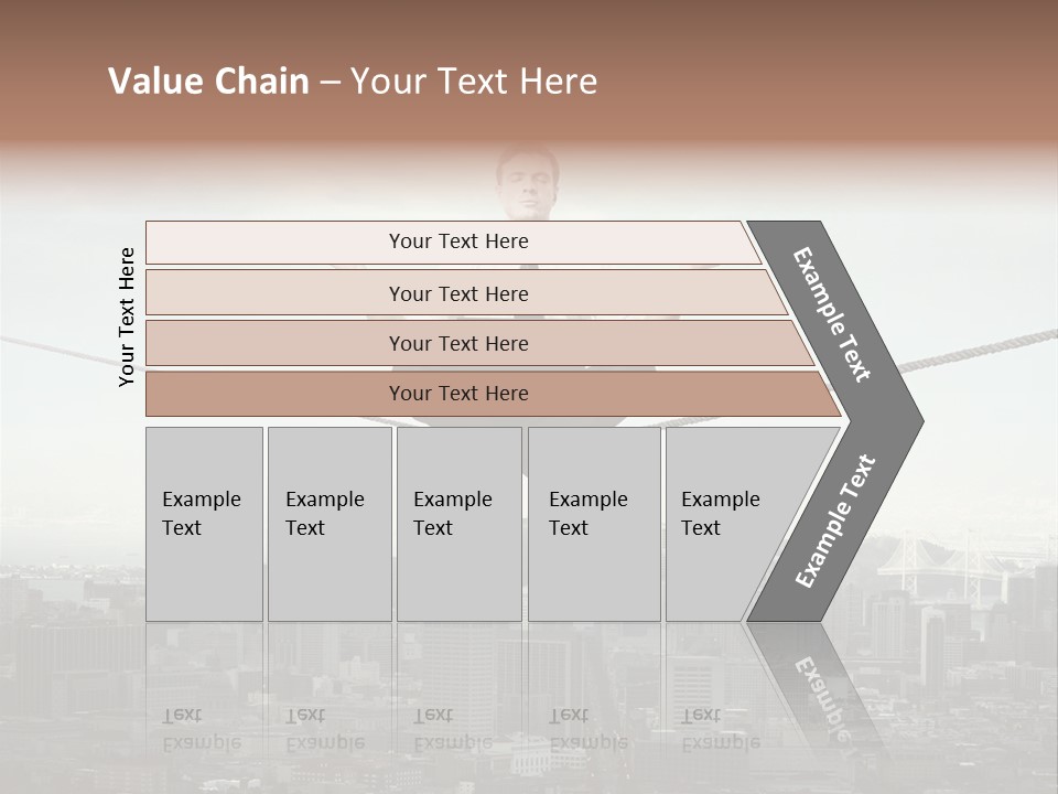 A Man Sitting On A Rope With A Laptop In His Hands PowerPoint Template