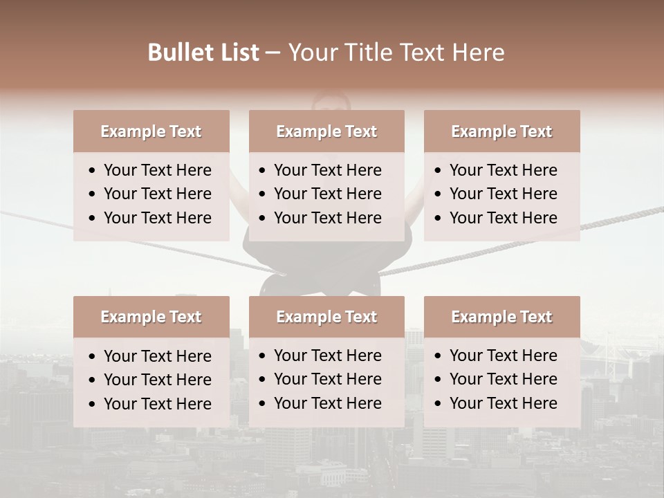 A Man Sitting On A Rope With A Laptop In His Hands PowerPoint Template