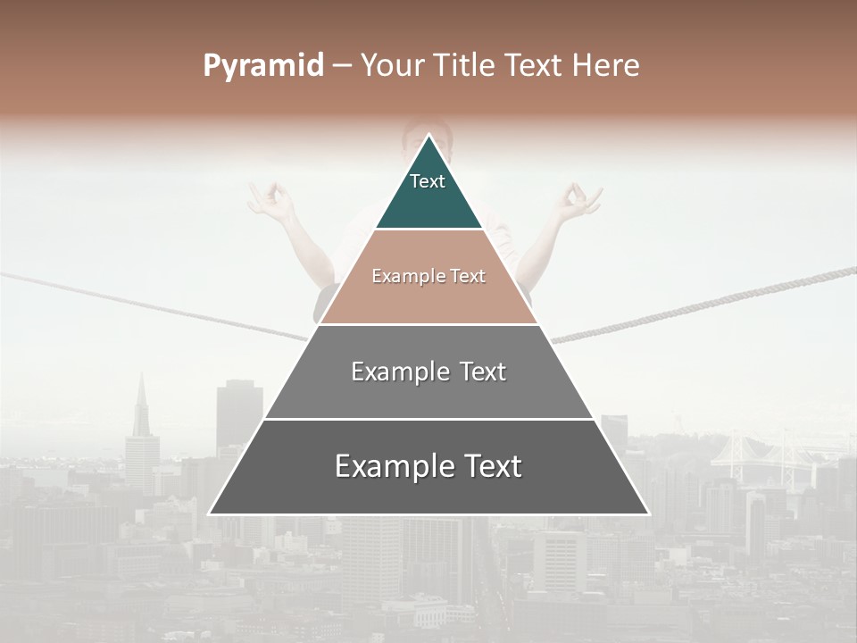 A Man Sitting On A Rope With A Laptop In His Hands PowerPoint Template