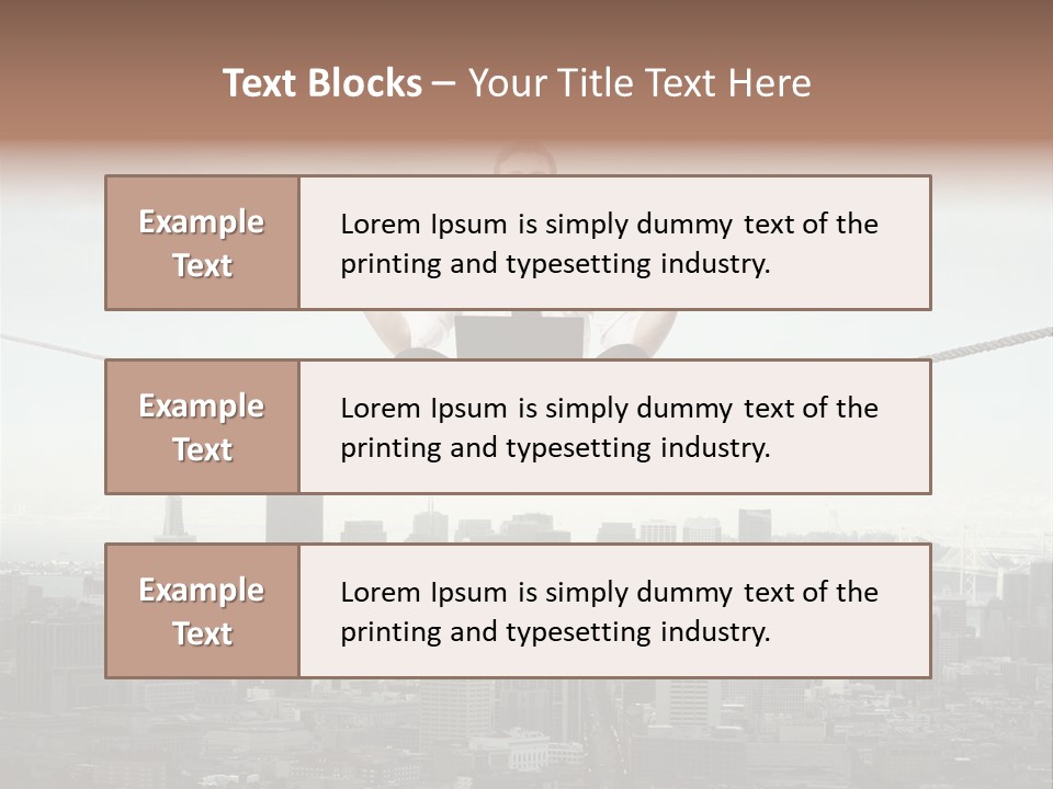 A Man Sitting On A Rope With A Laptop In His Hands PowerPoint Template