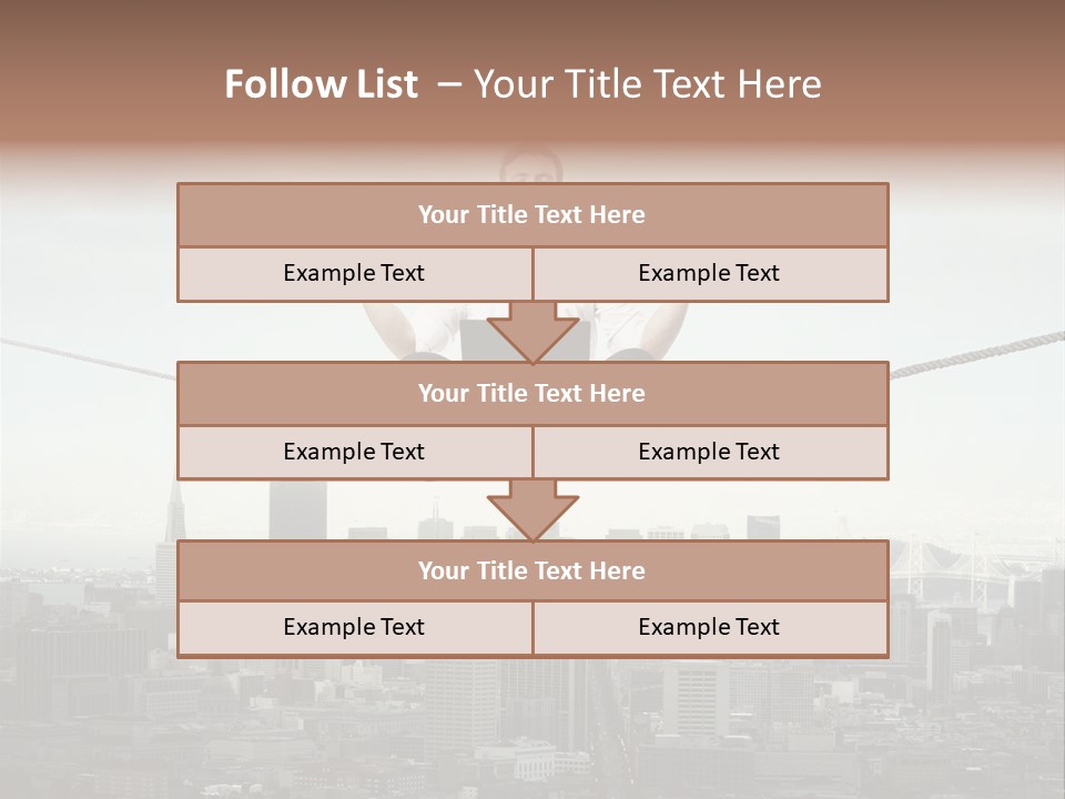 A Man Sitting On A Rope With A Laptop In His Hands PowerPoint Template