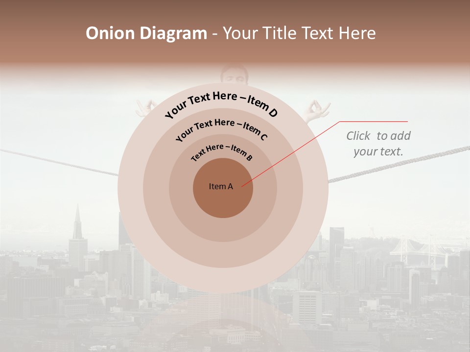 A Man Sitting On A Rope With A Laptop In His Hands PowerPoint Template