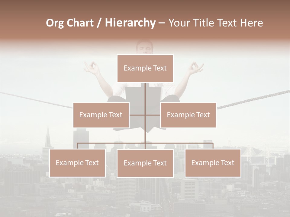 A Man Sitting On A Rope With A Laptop In His Hands PowerPoint Template